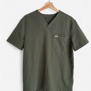 FIGS Leon Scrub Top XS Olive Green Nurse Medical Uniform PO 6109